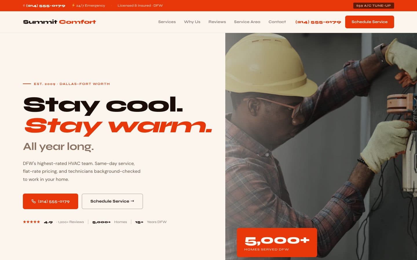 Summit Comfort website
